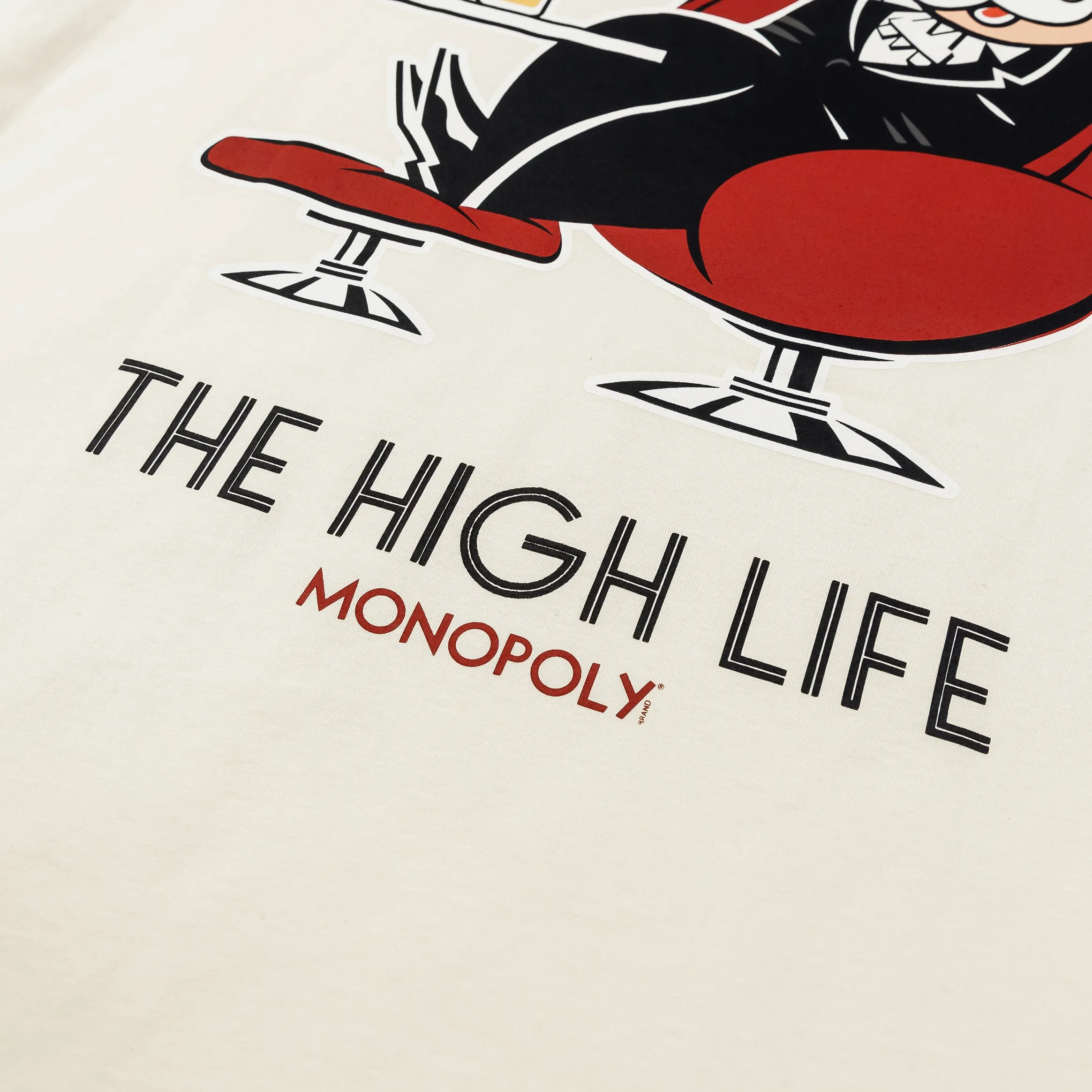 SP x Monopoly High Life Mens Short Sleeve Shirt (Beige/Red)