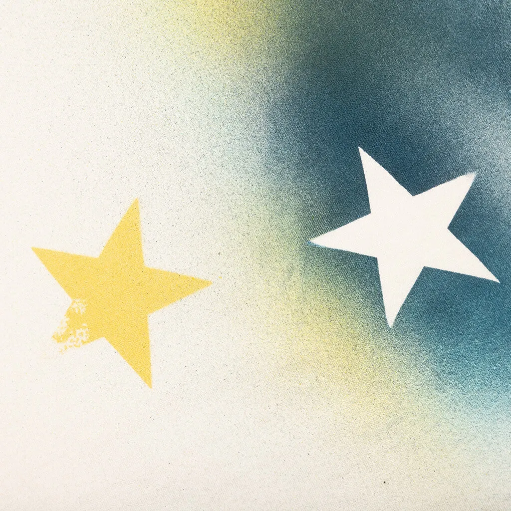 Sprayed Star Vintage Tee - White/Multi