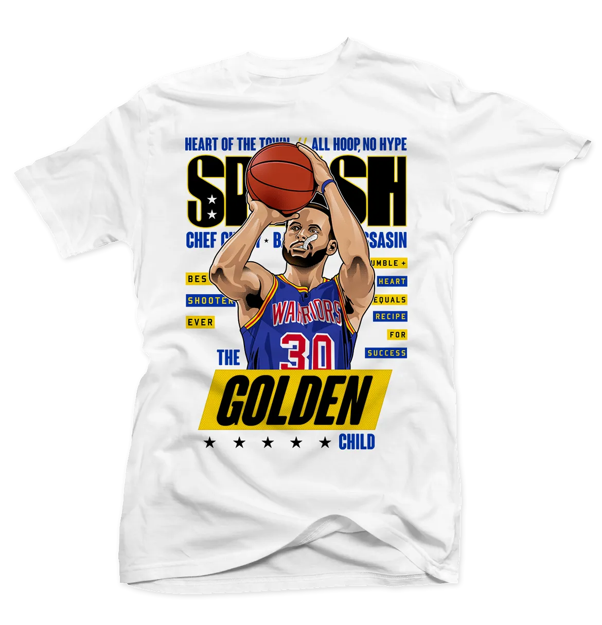 Stephen Curry Splash Golden Child White Tee