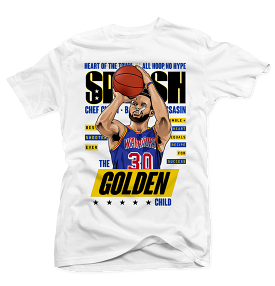 Stephen Curry Splash Golden Child White Tee