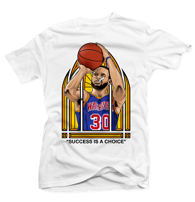 Stephen Curry Stained Glass White Tee