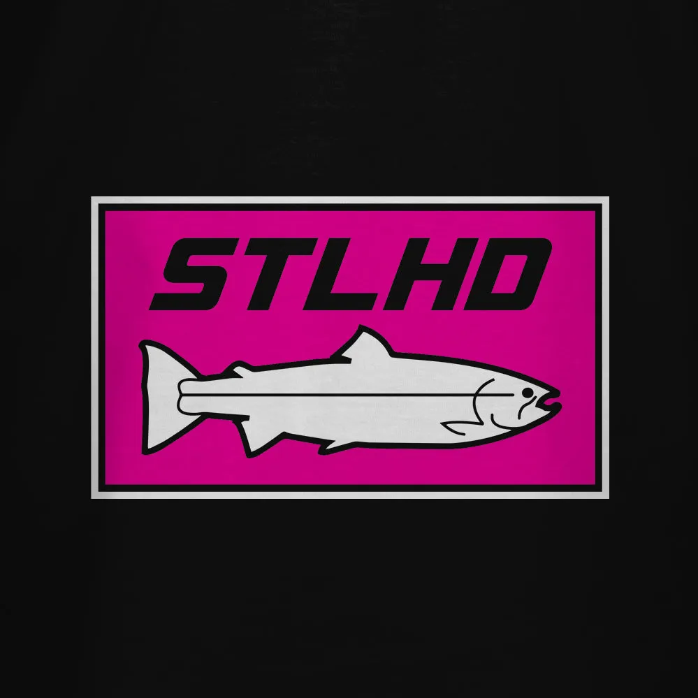 STLHD Men's Neon Pink Black T-Shirt