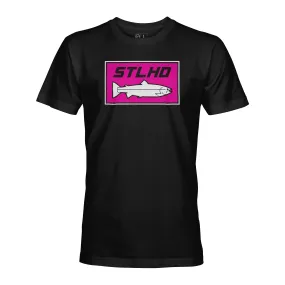 STLHD Men's Neon Pink Black T-Shirt