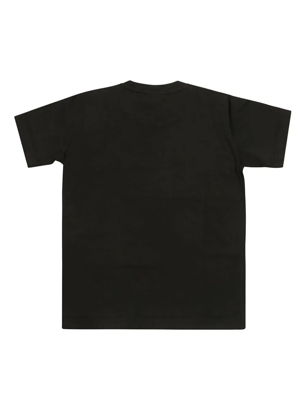 STONE ISLAND JUNIOR Black T-Shirt With Logo Patch