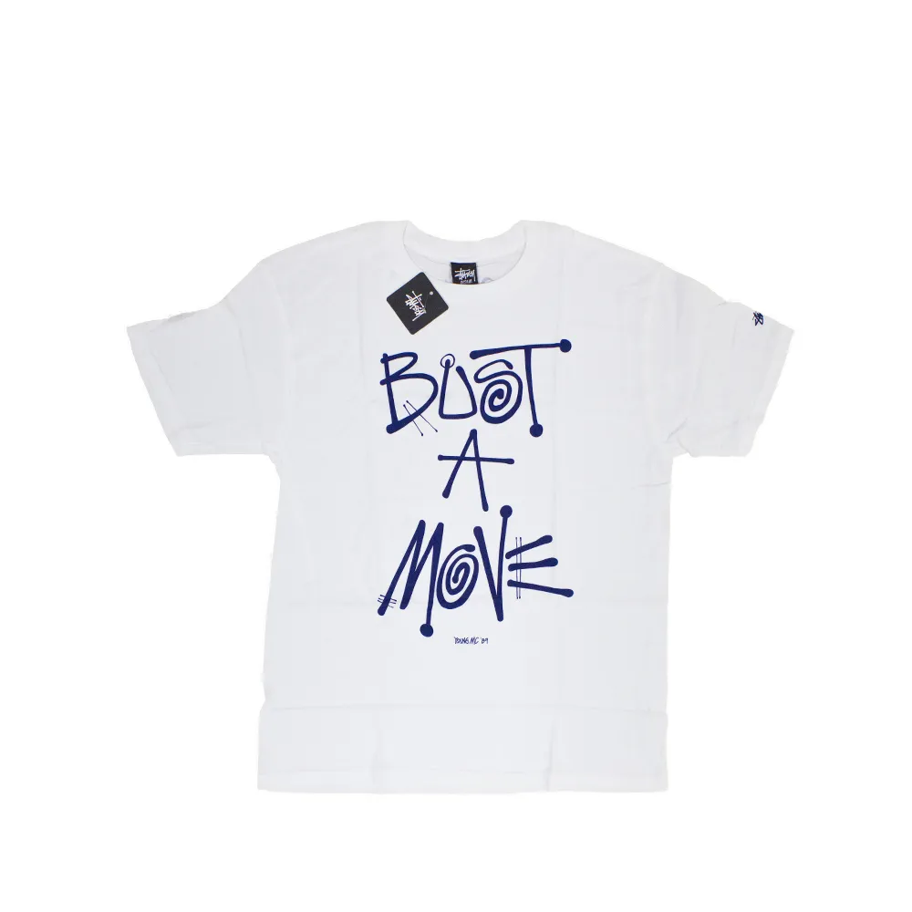 Stussy x Delicious Vinyl Bust A Move White Tee Limited Edition 3902374