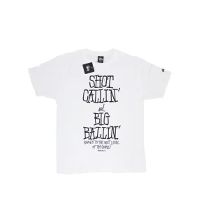 Stussy x Delicious Vinyl Shot Callin’ Big Ballin’ White Tee Limited Edition 3902370