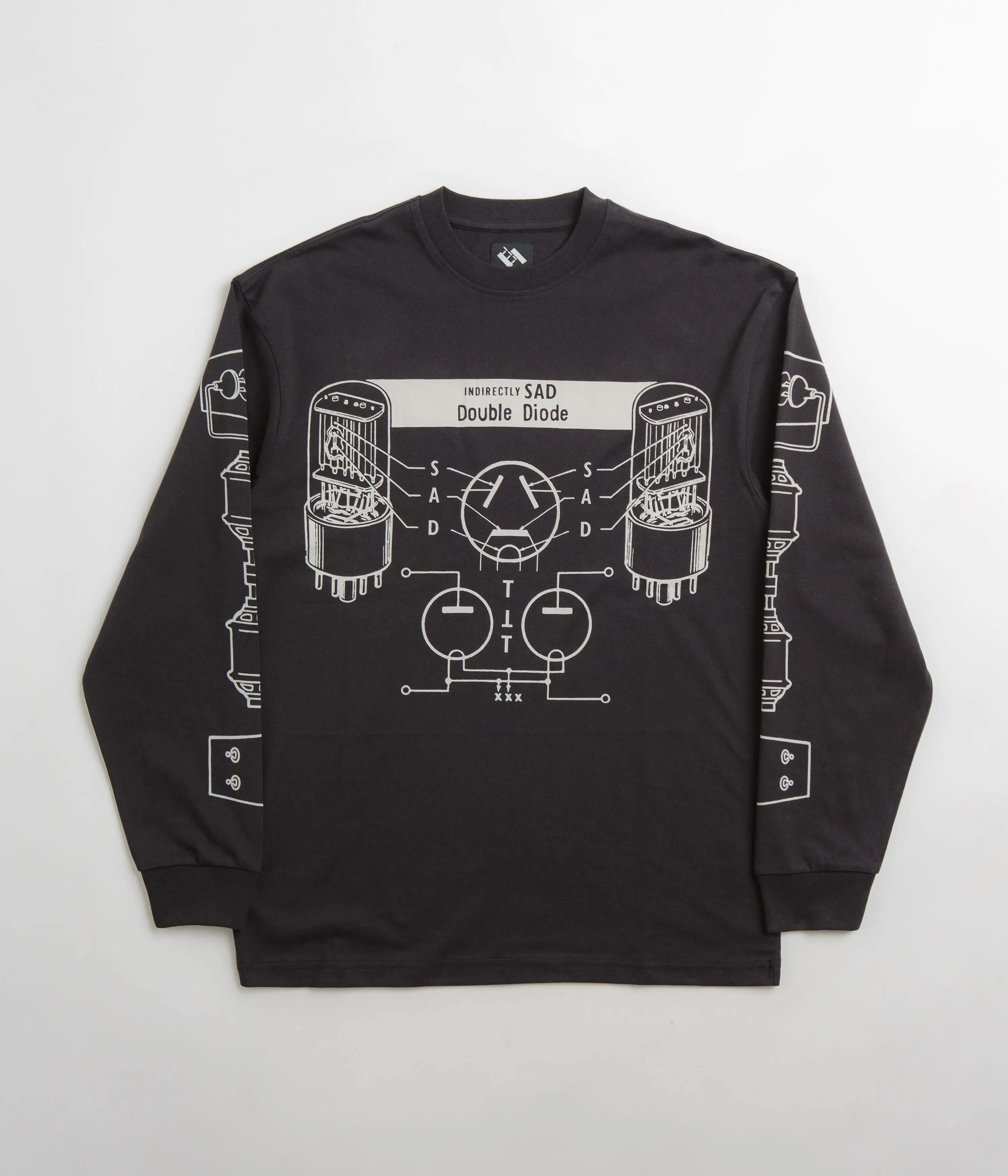 The Trilogy Tapes Sad Long Sleeve T-Shirt - Black