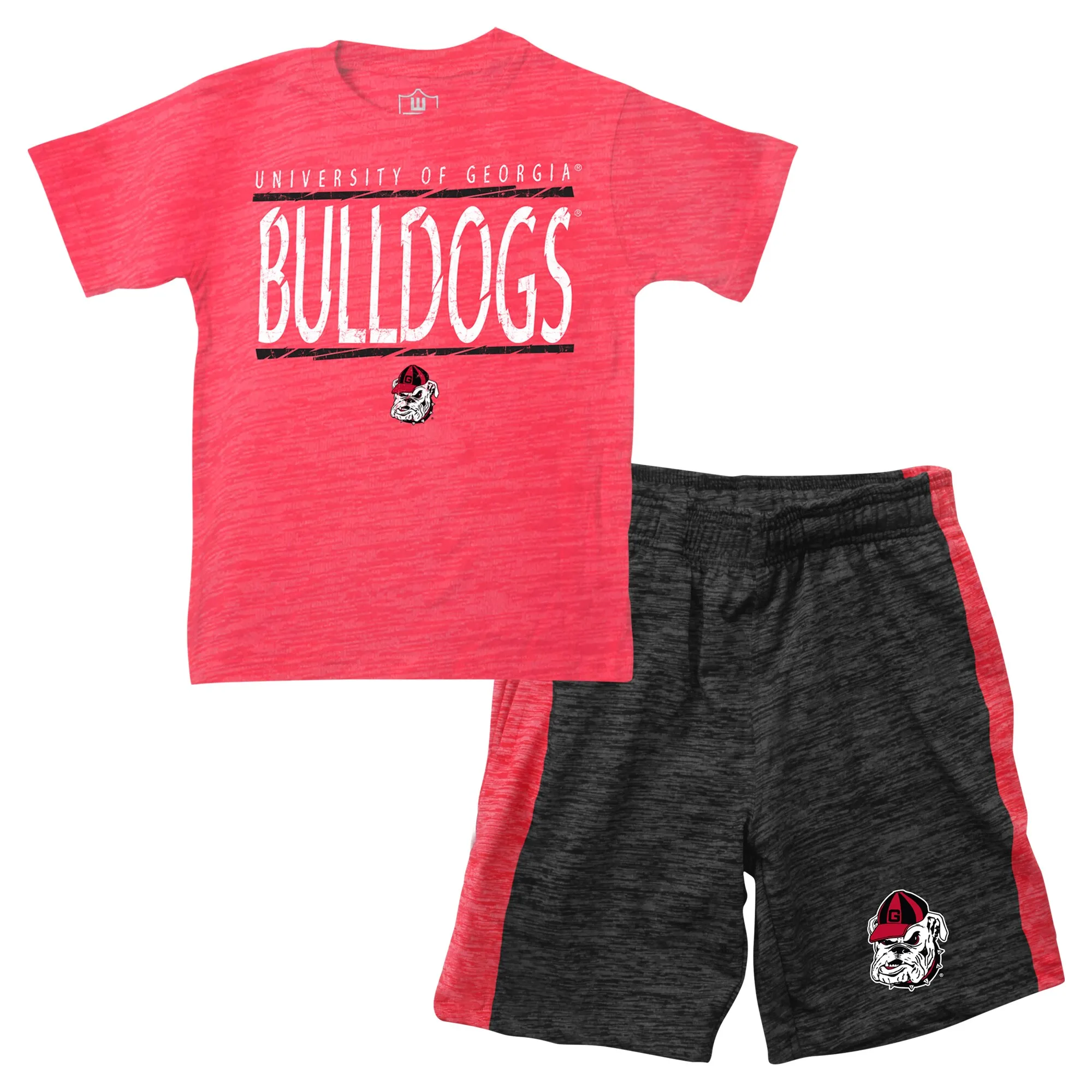 Toddler Wes & Willy  Red Georgia Bulldogs/Black T-Shirt & Shorts Set