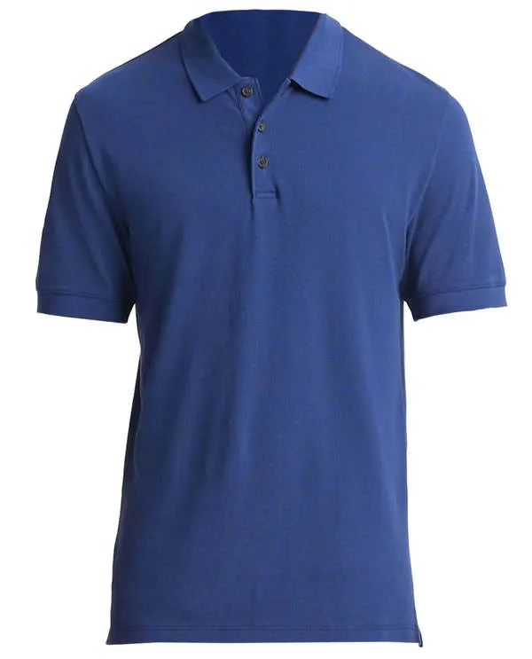 Vince Solid Pique Cotton Short Sleeve Polo T-Shirt - Royal Blue