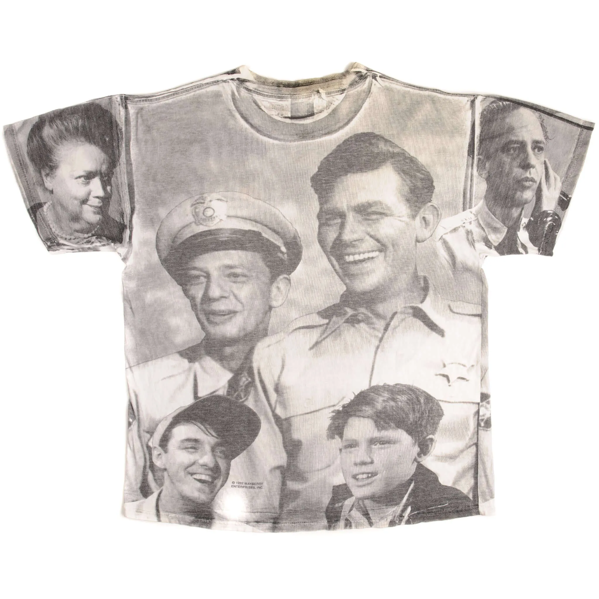 VINTAGE ALL OVER PRINT THE ANDY GRIFFITH SHOW TEE SHIRT 1992 SIZE LARGE