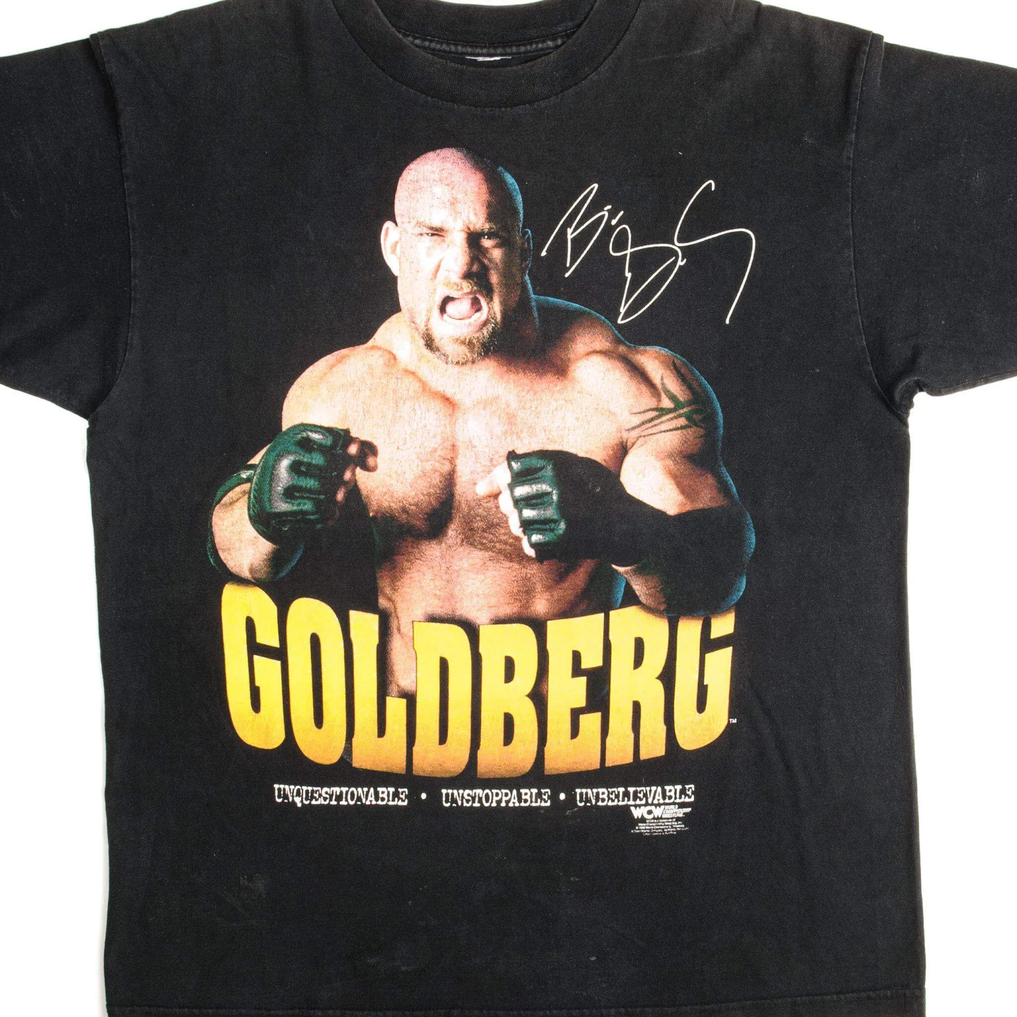 VINTAGE WCW GOLDBERG TEE SHIRT 1998 SIZE LARGE