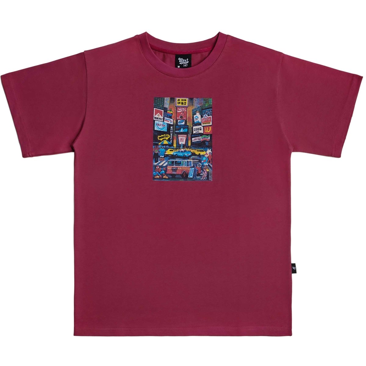 West NYC Times Square Tee Shirt Plum